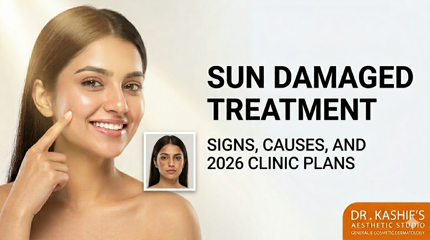 Sun Damaged Skin Treatment in Pakistan 2026 | Dermatologist Guide | Dr Kashif - Dr Kashif's Aesthetic Studio