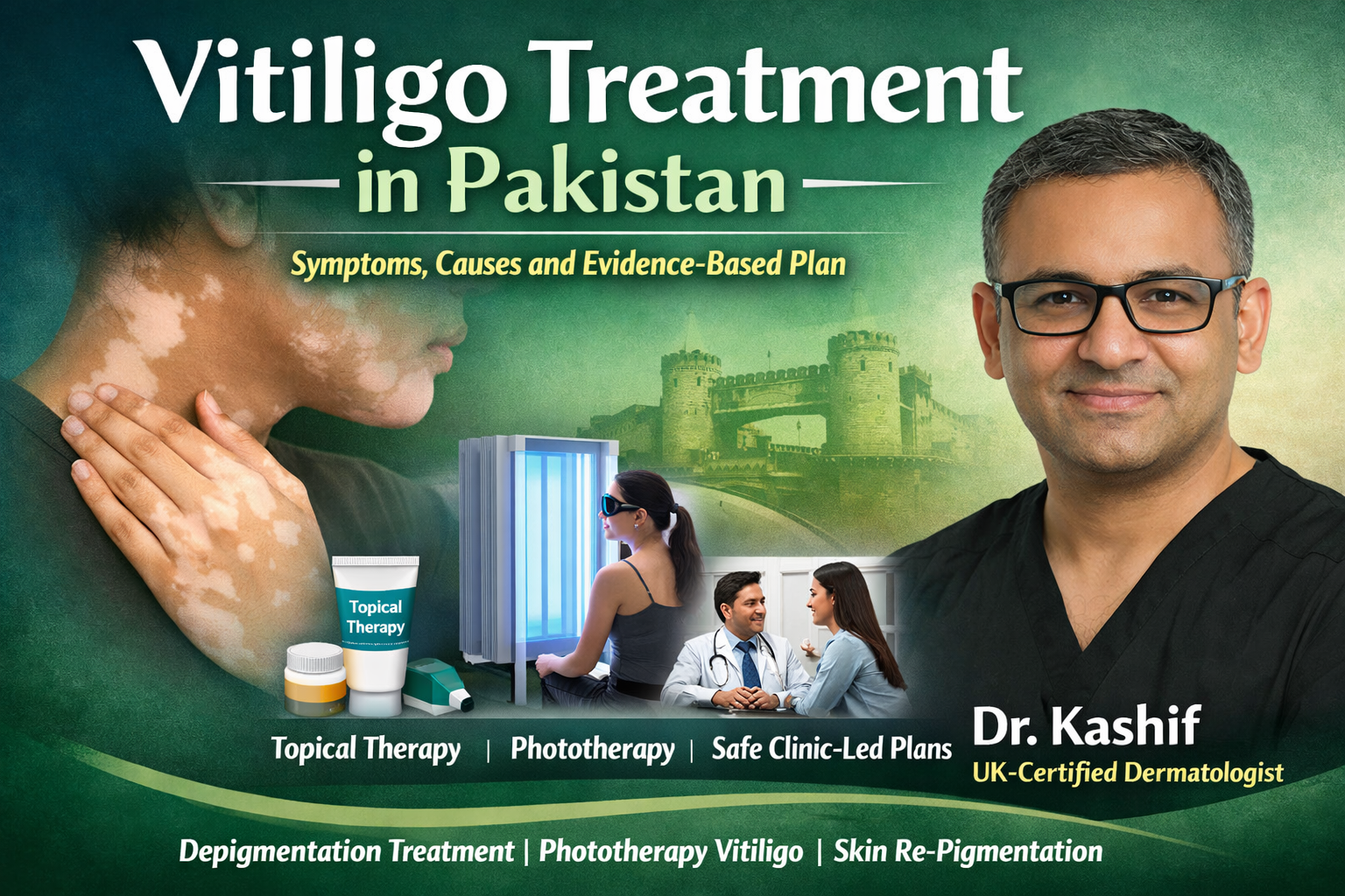 Vitiligo Treatment in Pakistan: Symptoms, Causes and Evidence-Based Plan - Dr Kashif's Aesthetic Studio