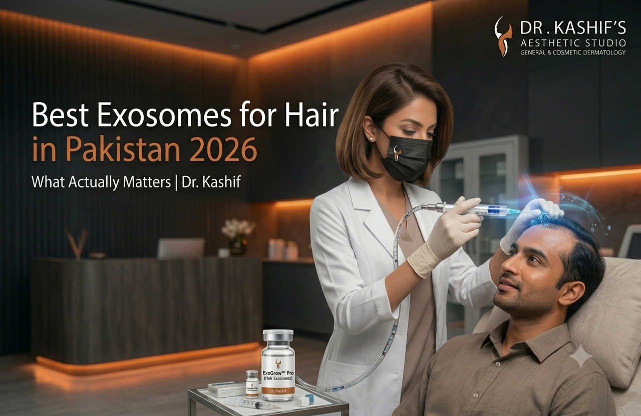 Best Exosomes for Hair Growth in Pakistan 2026: What Actually Matters - Dr Kashif's Aesthetic Studio